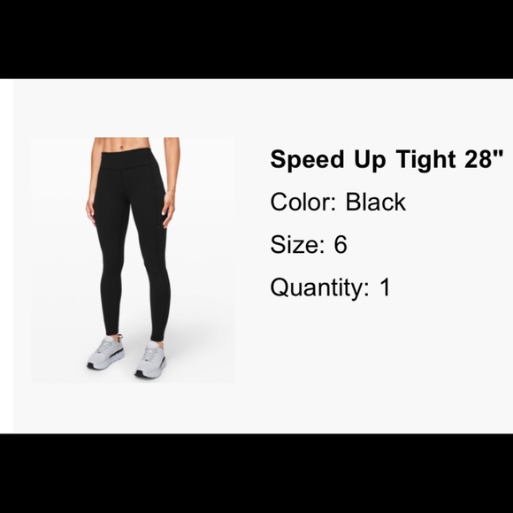 lululemon athletica Other - Lululemon Speed Up tights with pockets size 6